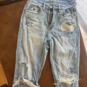 Keith x American Eagle patched boyfriend jeans
